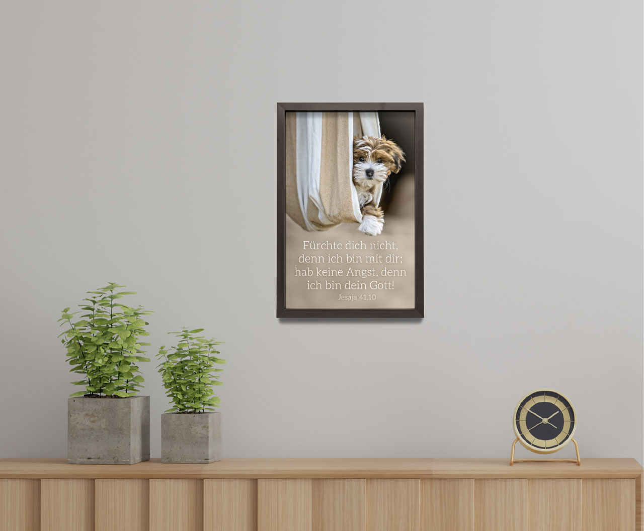 Poster Jahreslosung 2027 Hund A4