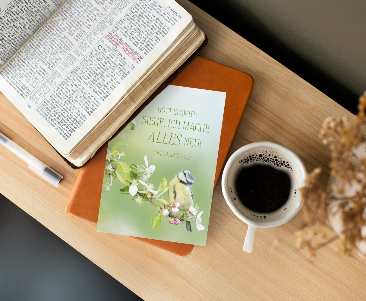 Postkarte Jahreslosung 2026 Vogel