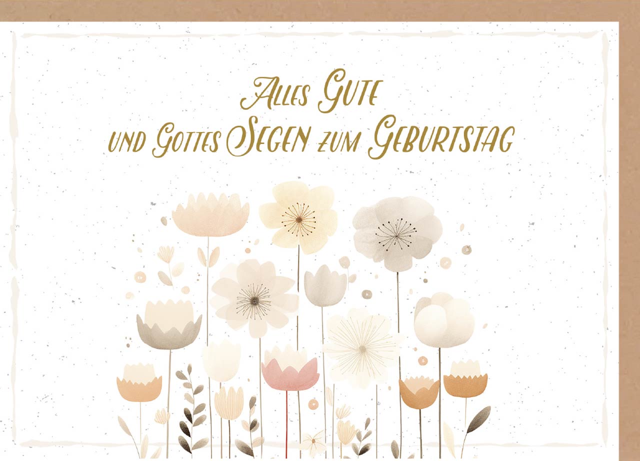 Faltkarte Blumenfeld