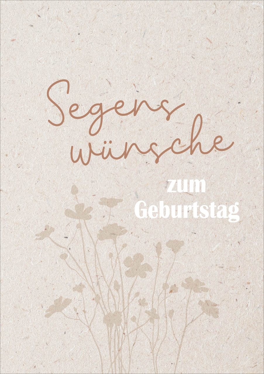 Faltkarte Segenswünsche zum Geburtstag