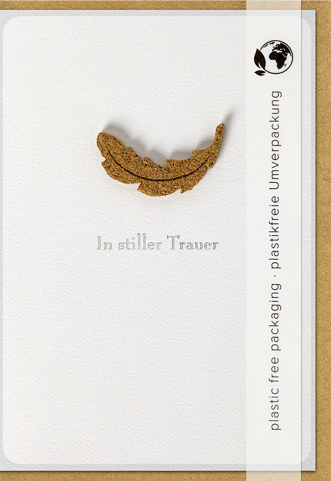 Faltkarte Korkblatt