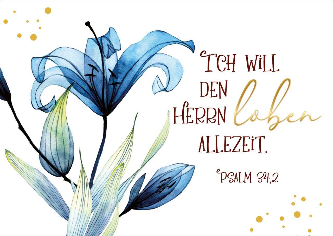 Postkarte Ich will den HERRN loben