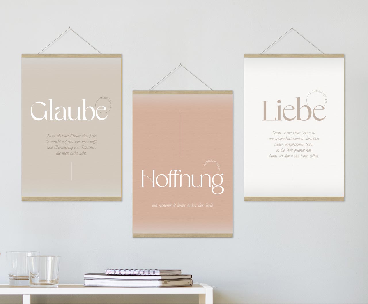 Poster Fatzer Glaube, Hoffnung, Liebe A3 3er Set