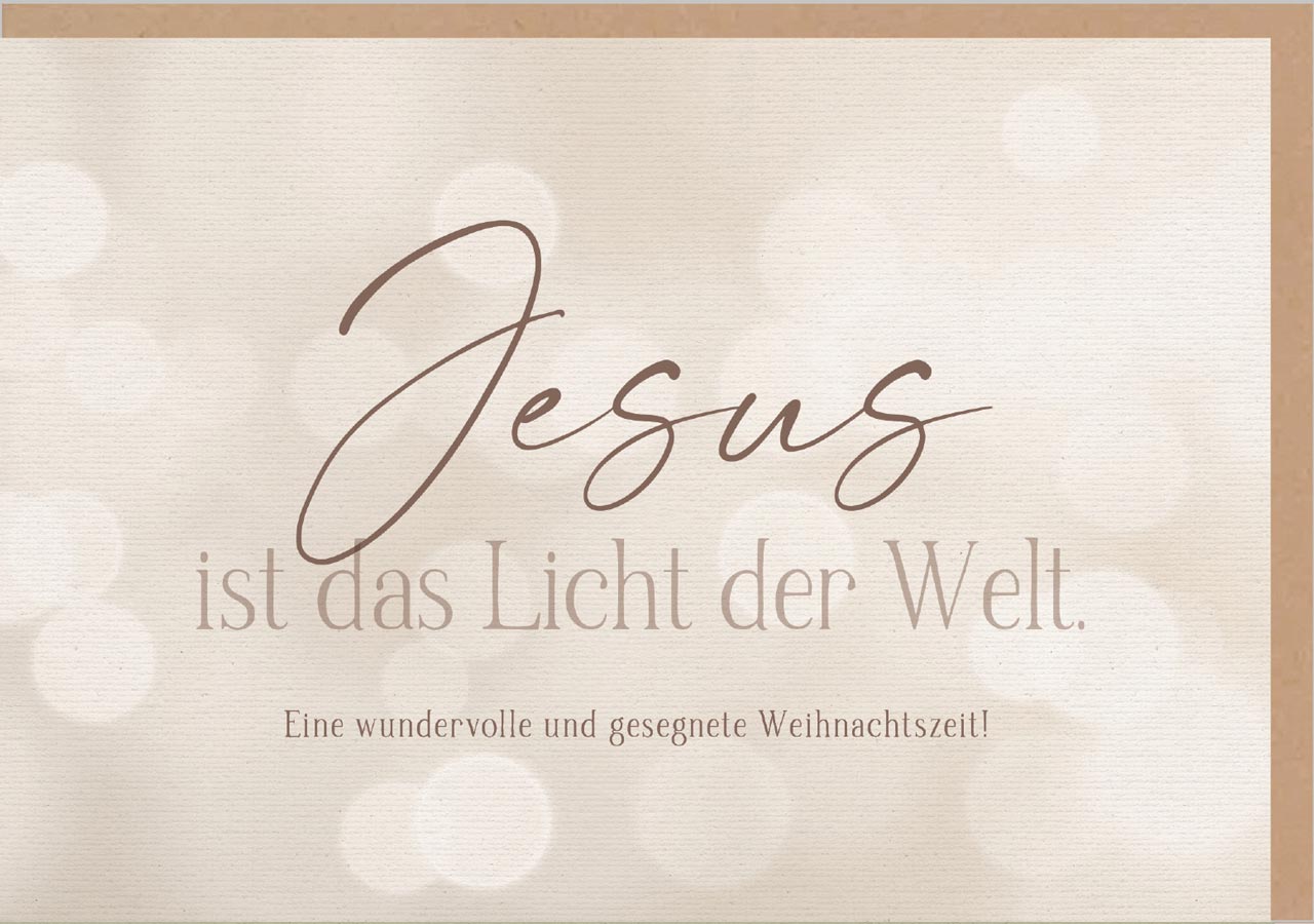 Faltkarte Jesus ist das Licht der Welt