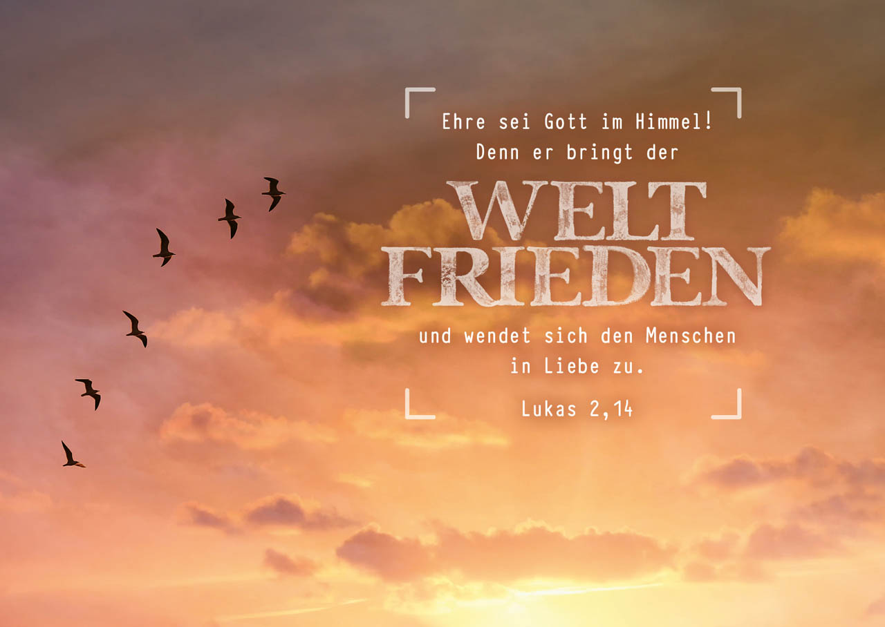 Postkarte Ehre sei Gott