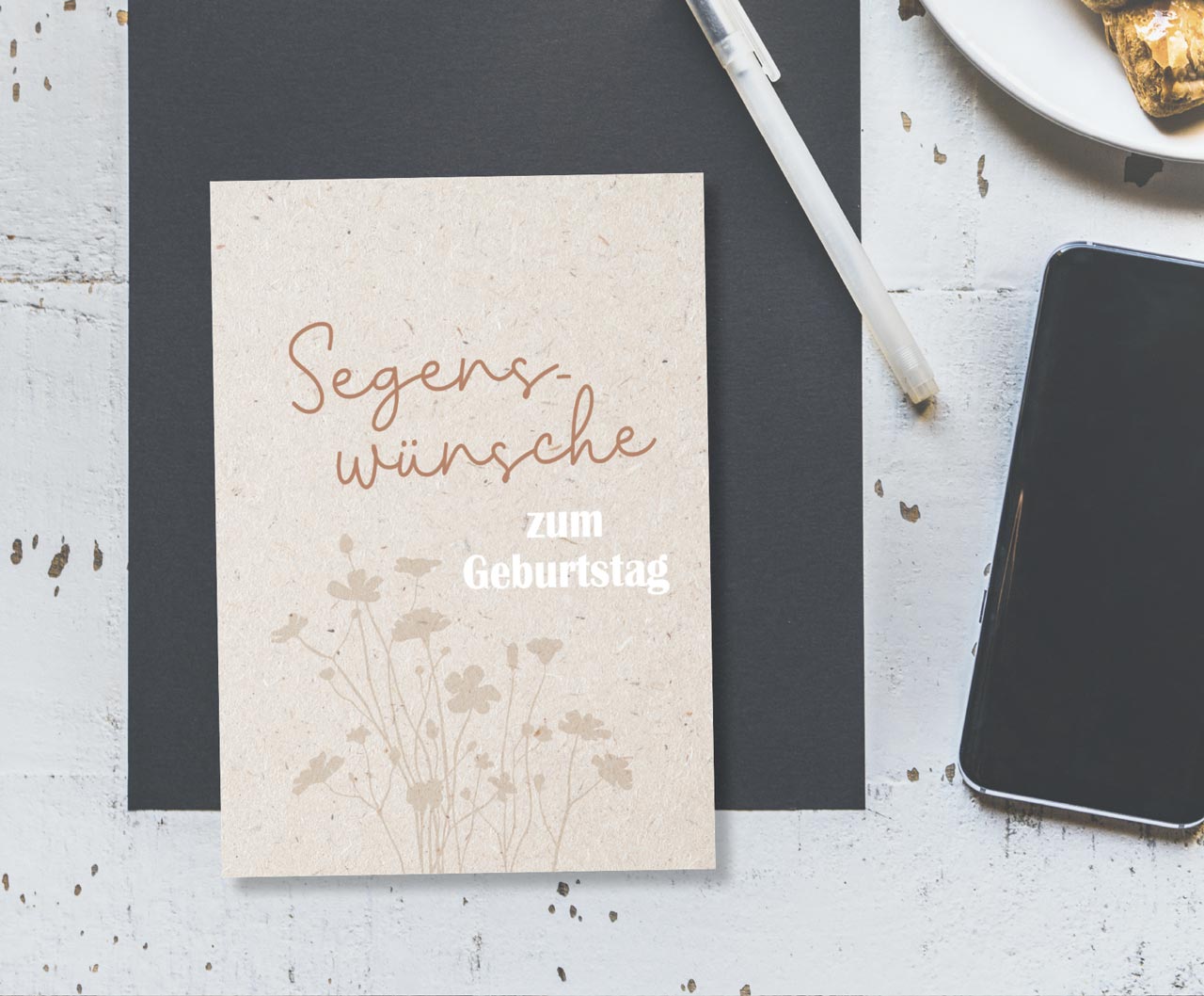 Postkarte Segenswünsche zum Geburtstag