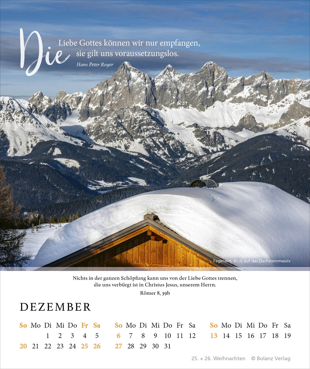 Fels meiner Stärke - Tischkalender 2026 Fels meiner Stärke - Tischkalender 2026