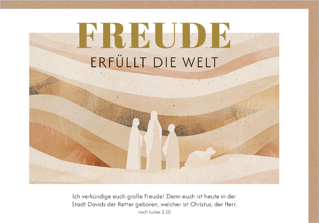 Faltkarte Freude erfüllt die Welt