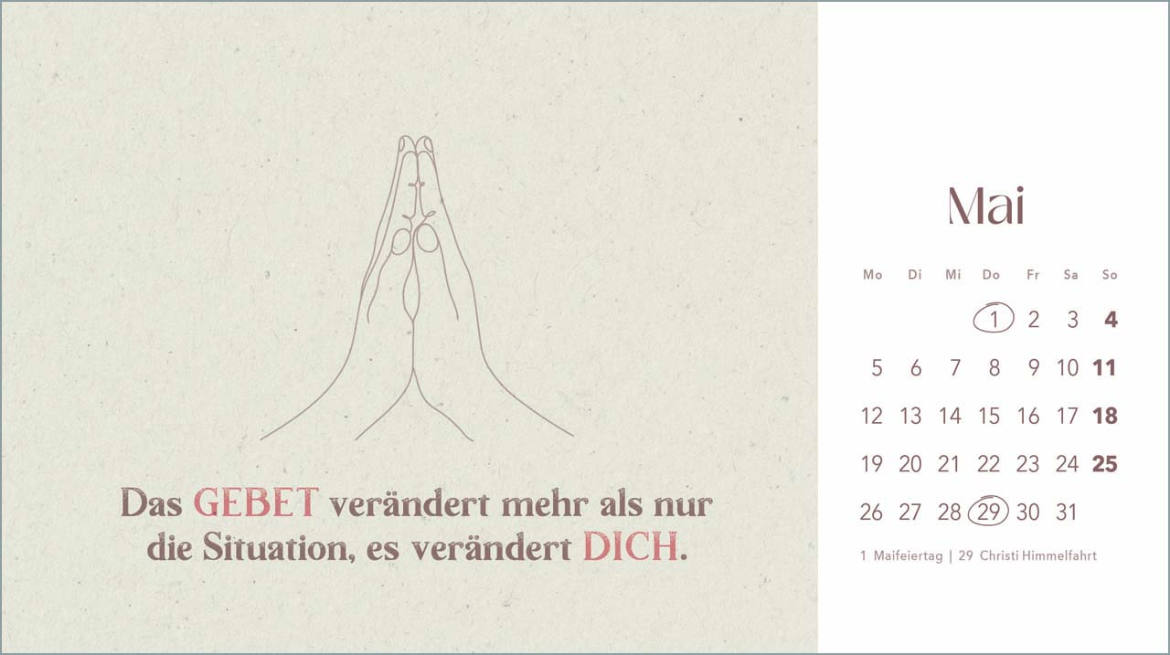 Leben in seiner Gegenwart 2025 - Postkartenkalender