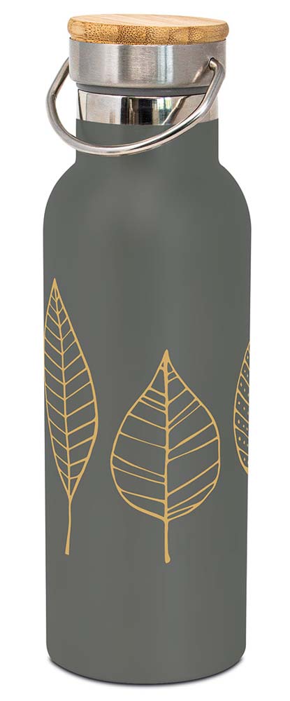 Edelstahl-Isolierflasche 'Blätter'