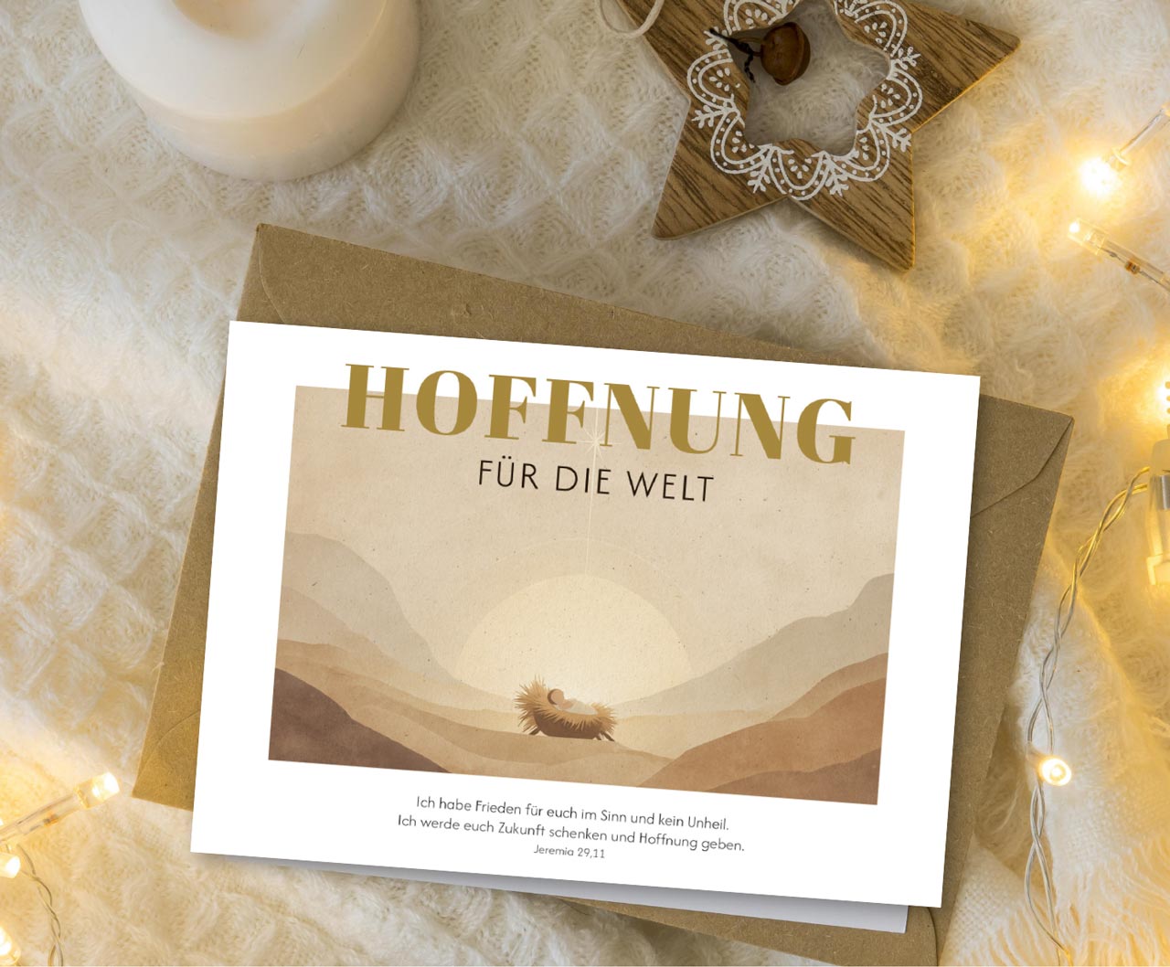 Faltkarte Hoffnung für die Welt