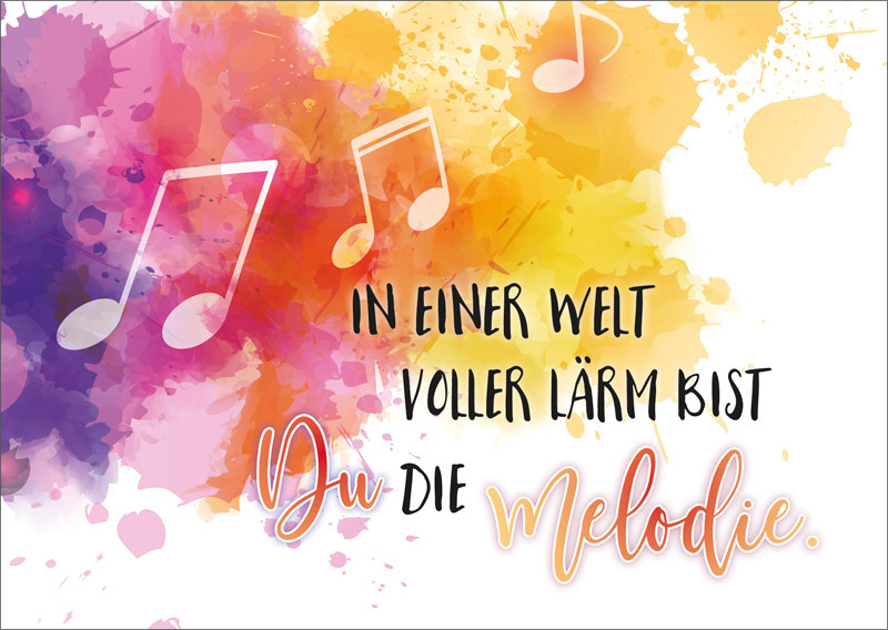Postkarte Noten / Melodie