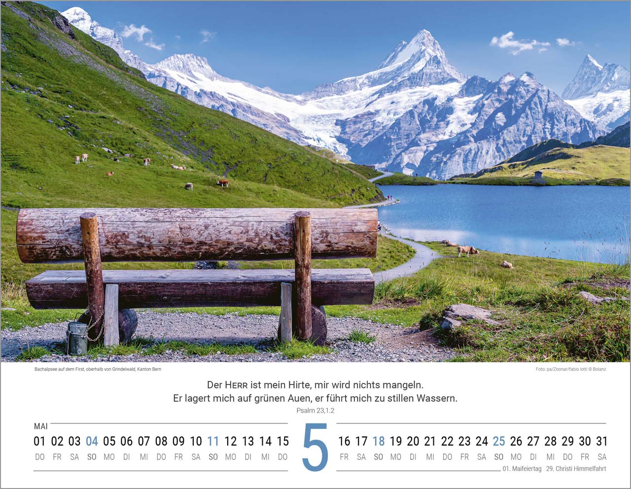 Schweizer Bergwelten Wandkalender 2025