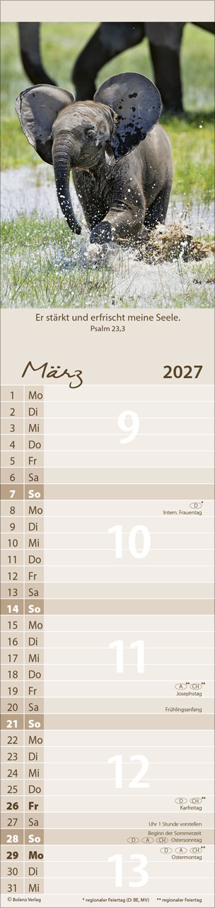 Für Euch 2027 – Streifenterminkalender