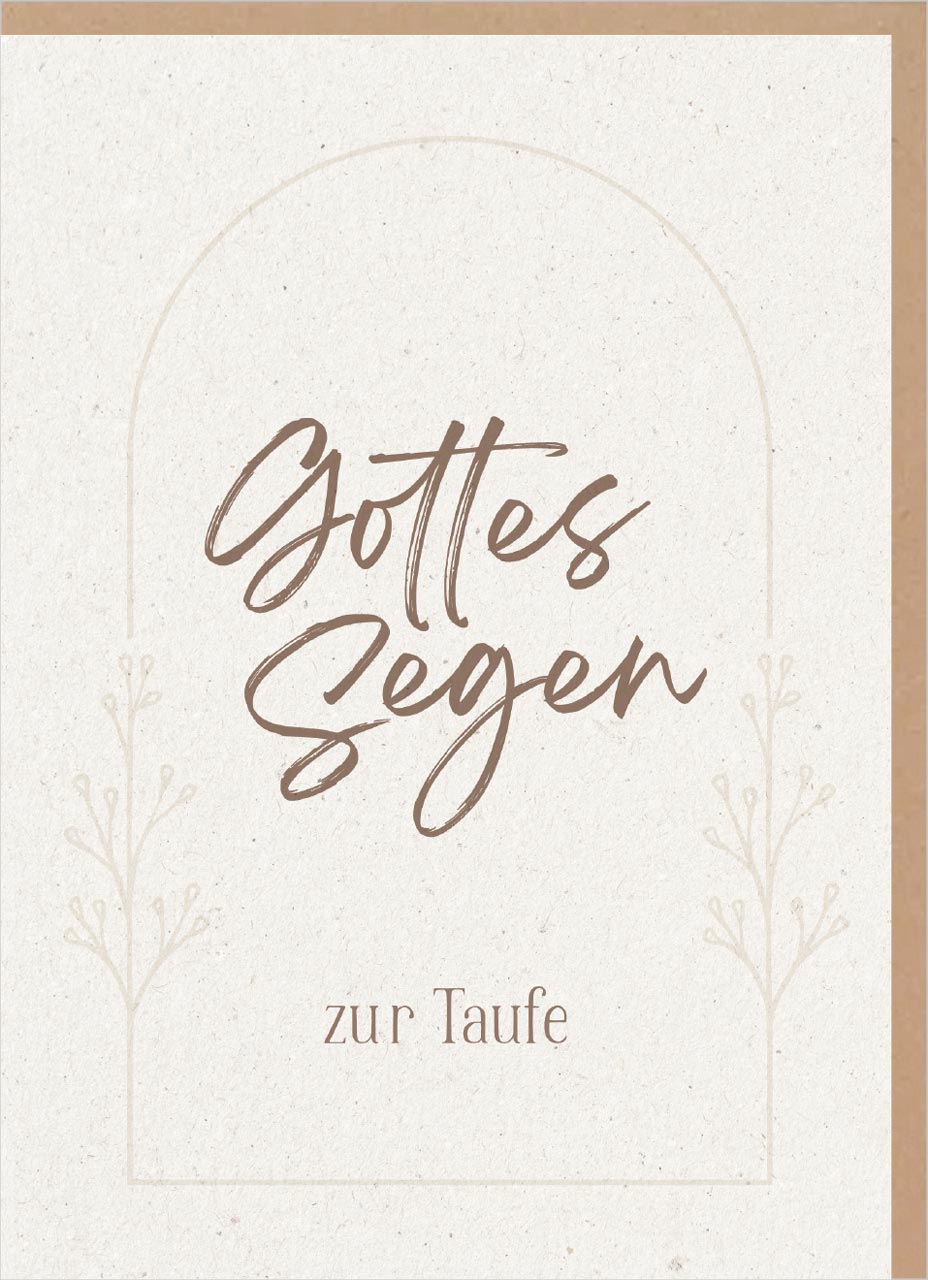 Faltkarte Gottes Segen zur Taufe