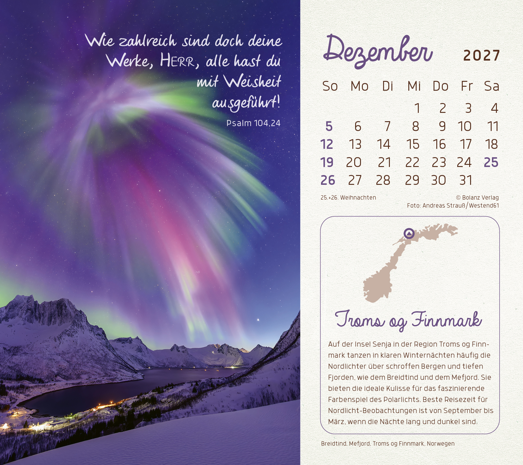 Faszinierende Schöpfung 2027 – Tischkalender
