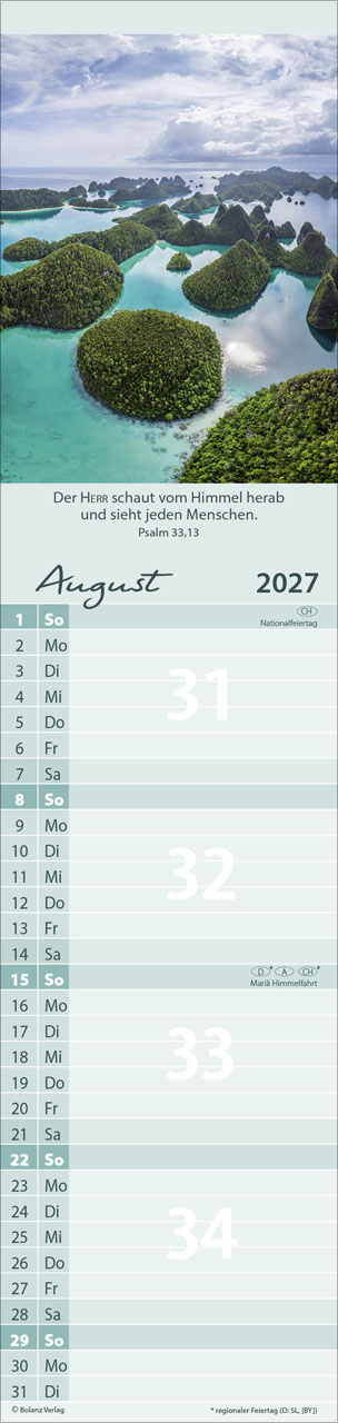 Für Alle 2027 – Streifenterminkalender