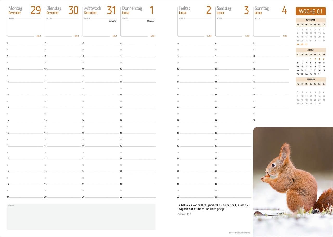 Agenda - Für jeden Tag 2026