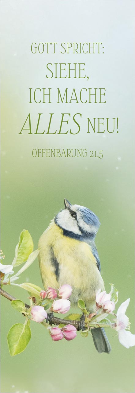 Lesezeichen Jahreslosung Vogel