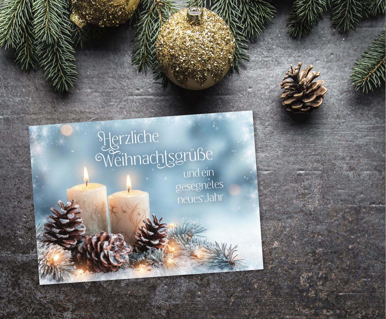 Postkarte Herzliche Weihnachtsgrüße