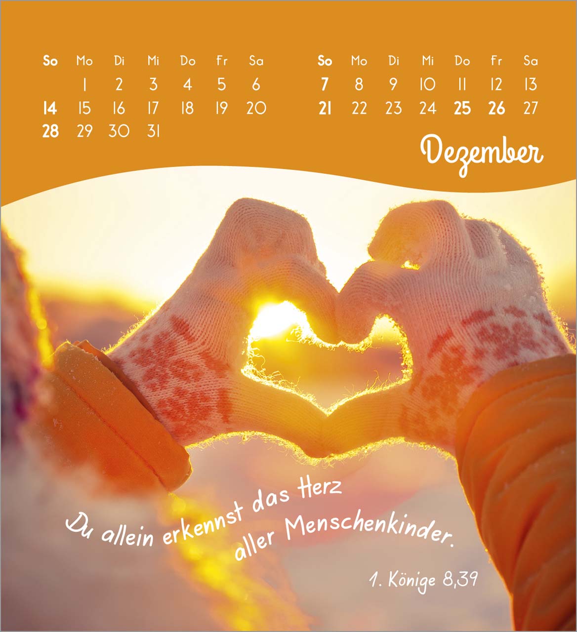 Von Herzen ein glückliches Jahr Tischkalender