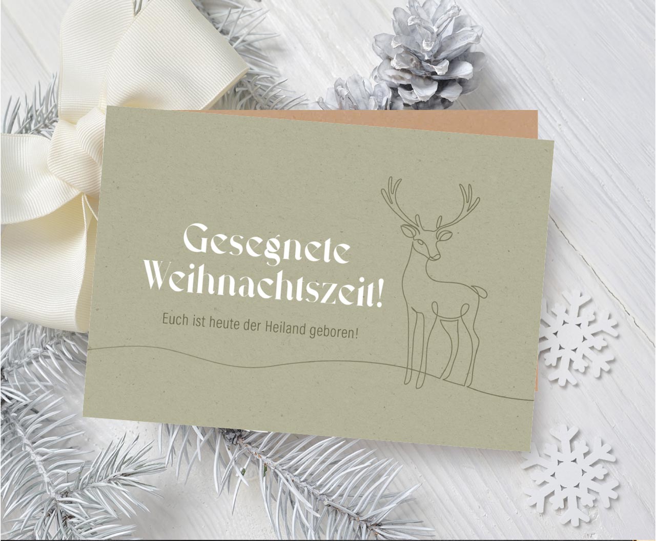 Faltkarte Gesegnete Weihnachtszeit