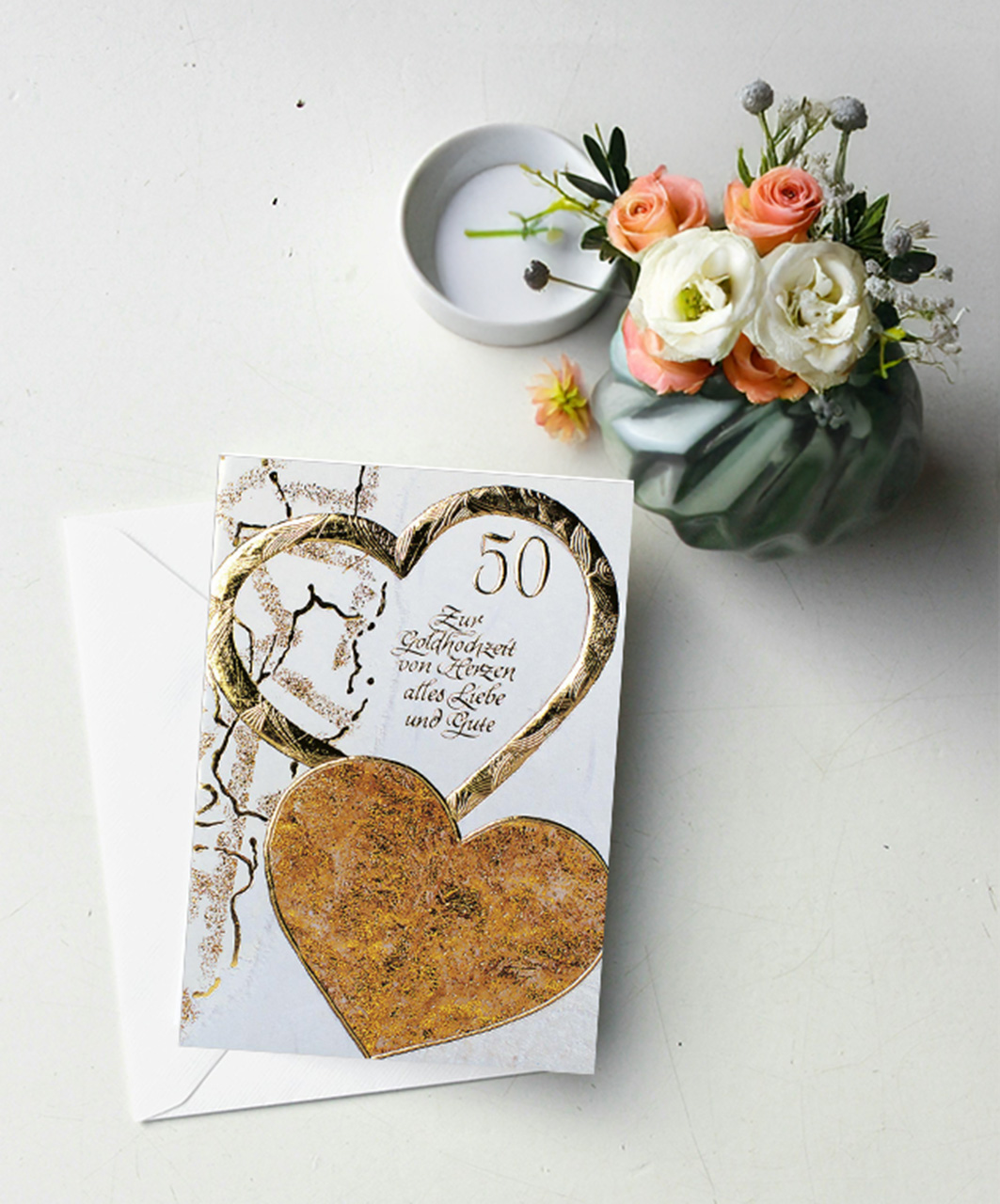 Faltkarte Zur Goldhochzeit