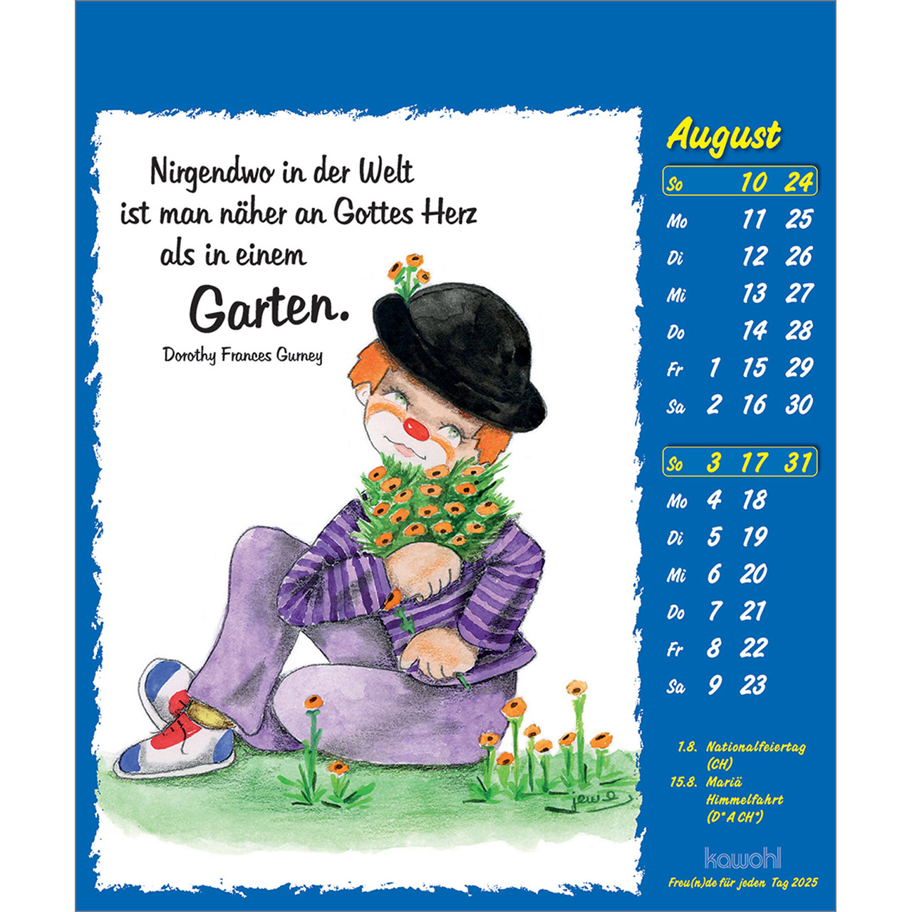 Freu(n)de für jeden Tag 2025 - Clown-Kalender