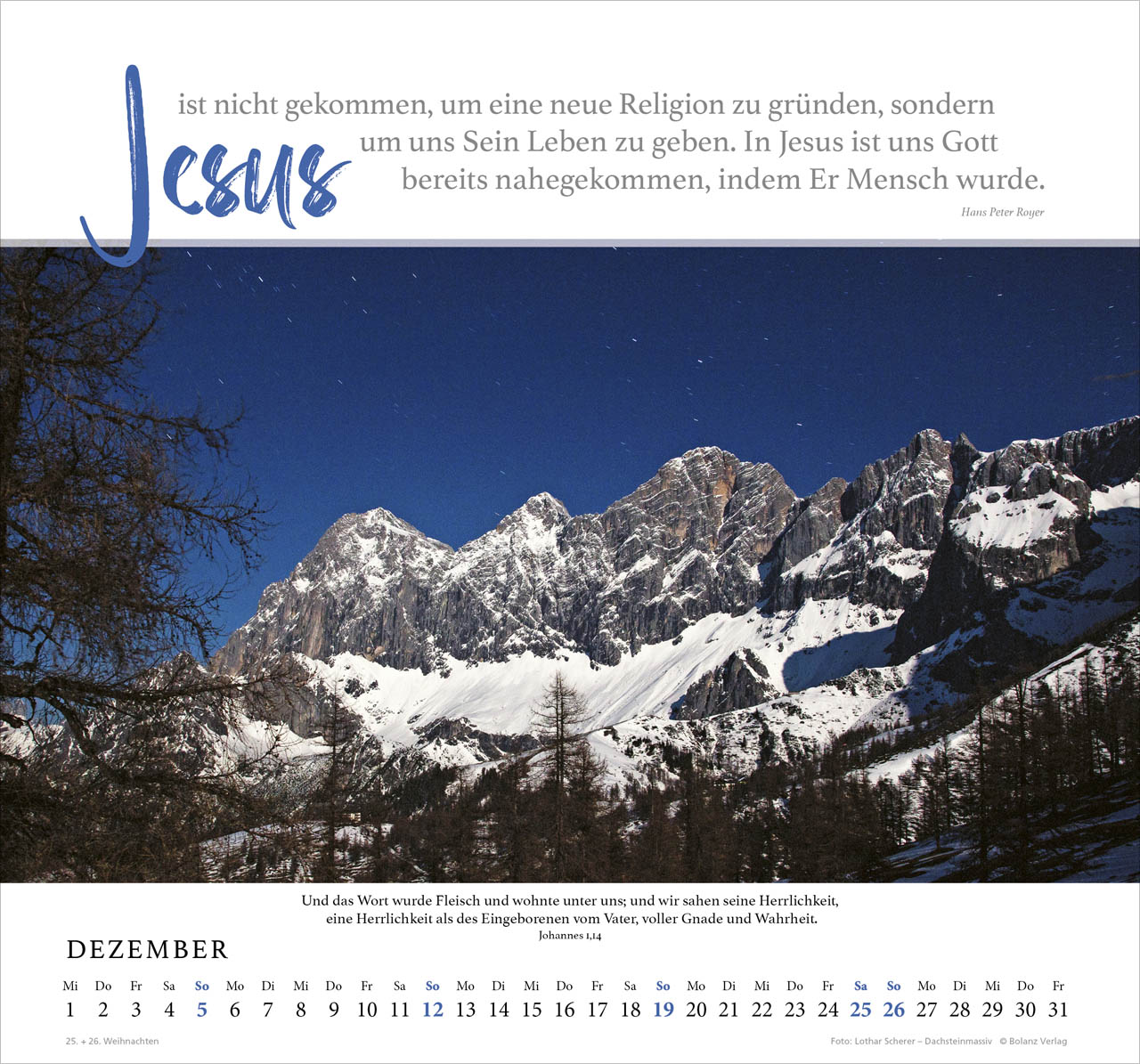 Fels meiner Stärke 2027 – Wandkalender