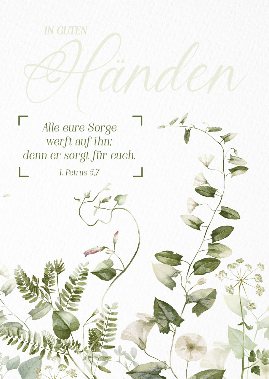 Postkarte In guten Händen