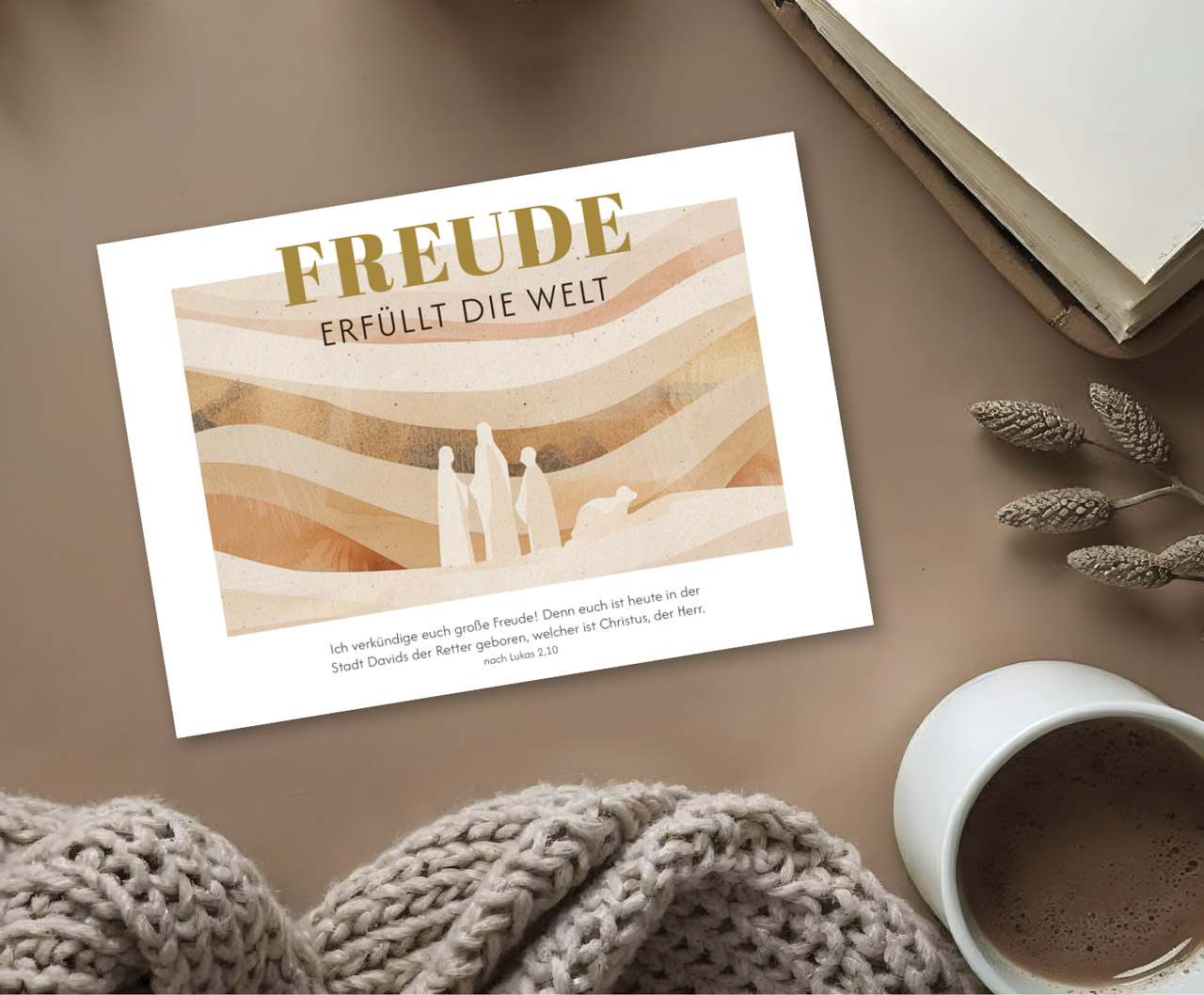 Postkarte Freude erfüllt die Welt