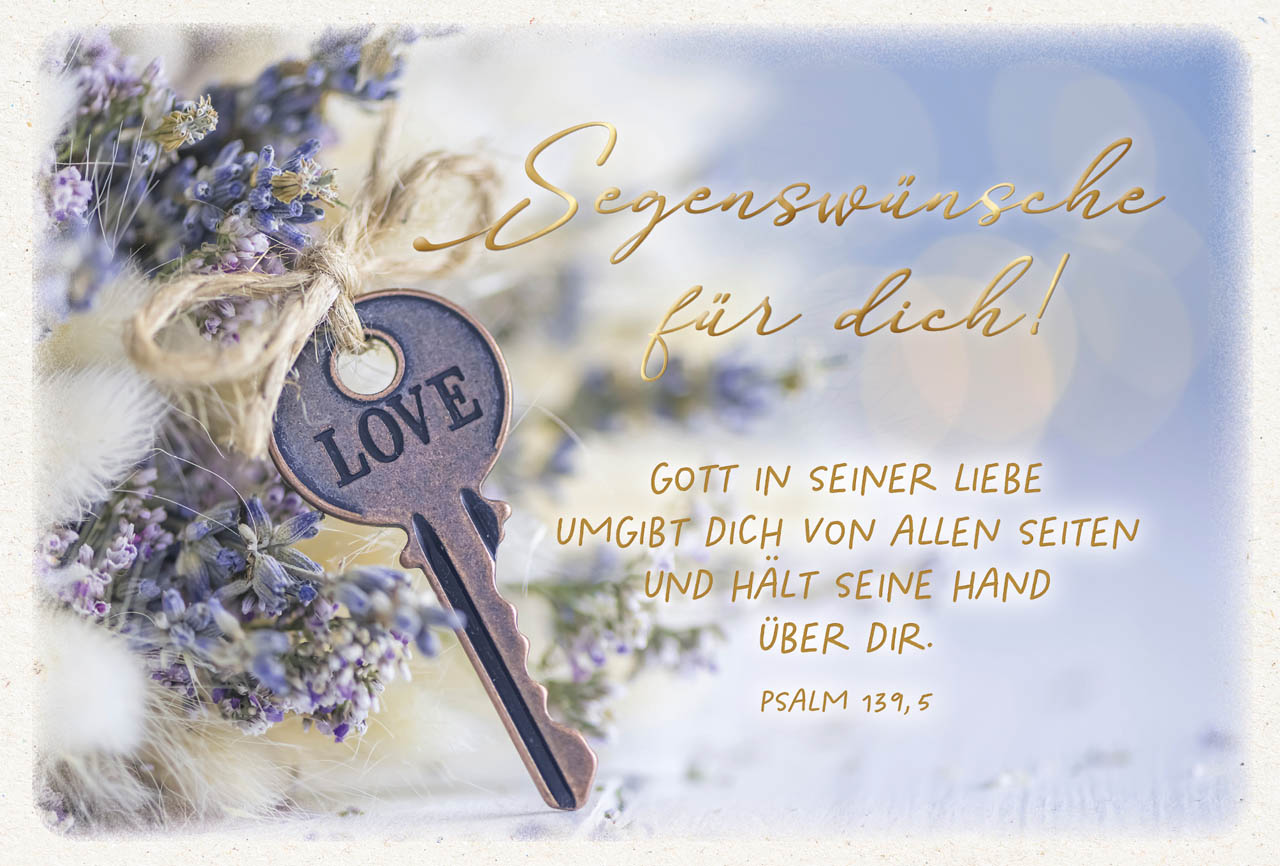 Faltkarte Love Schlüssel