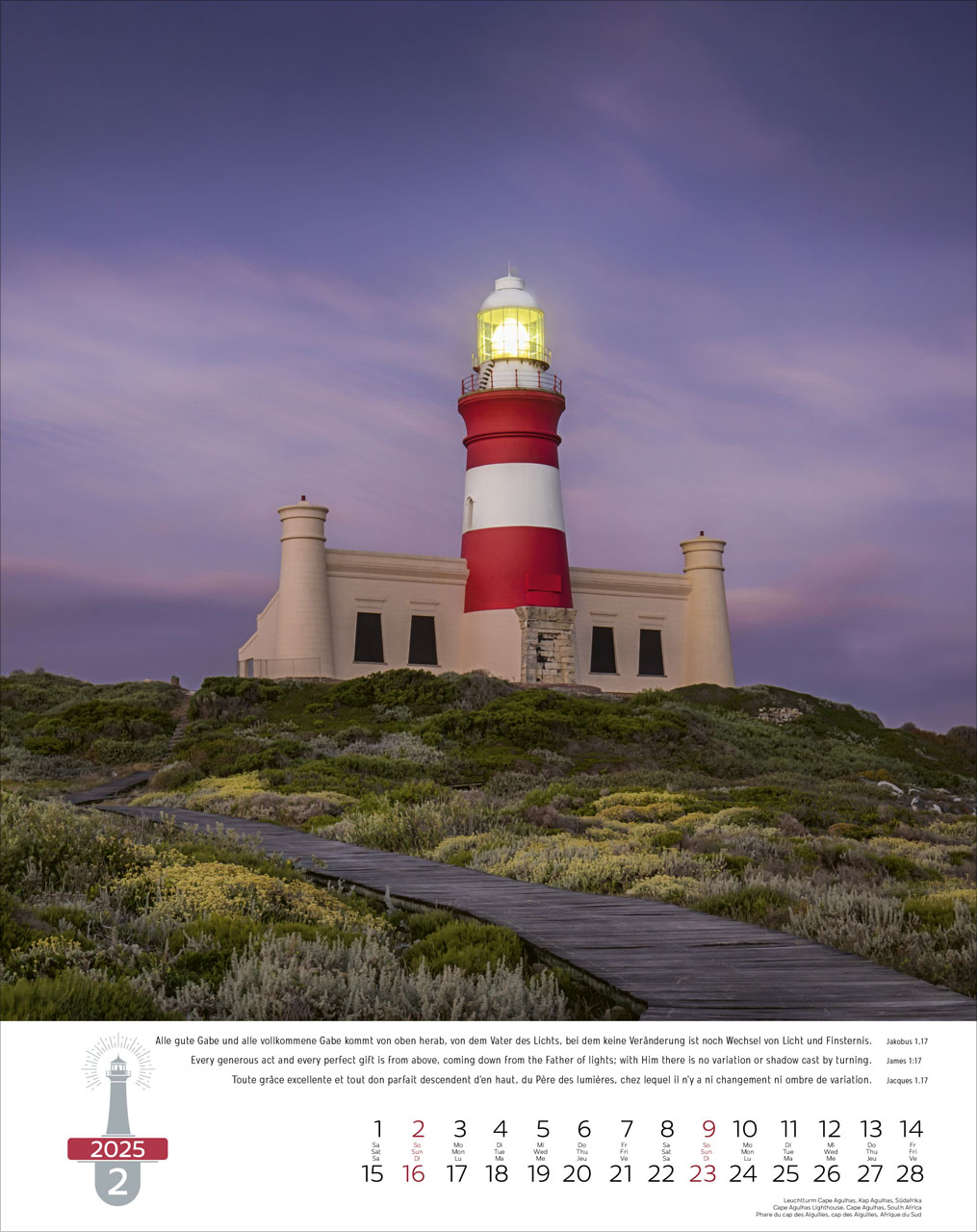 Leuchttürme - Lighthouses - Phares 2025 - Super Wandkalender