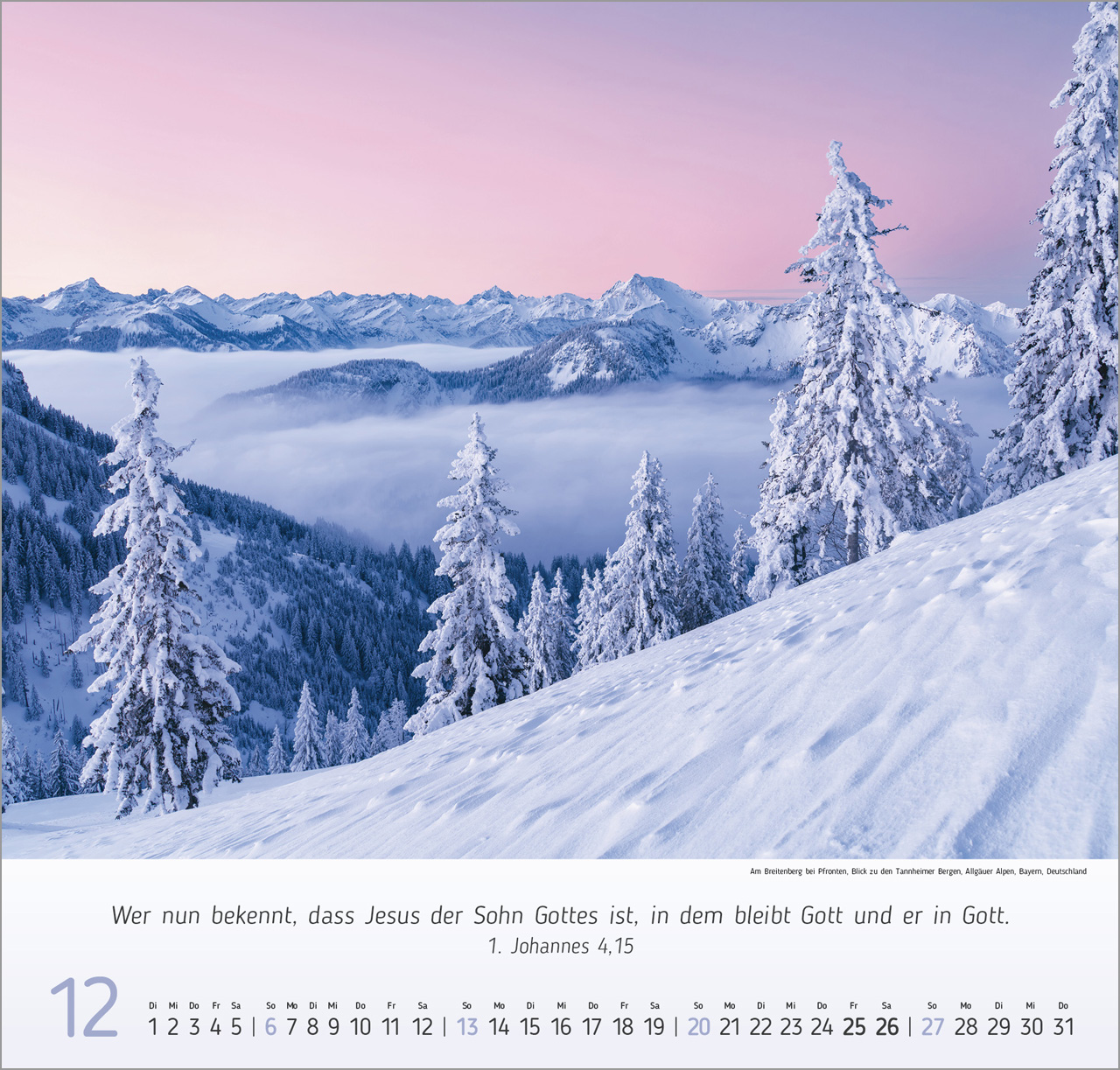 Berg Impressionen Wandkalender 2026