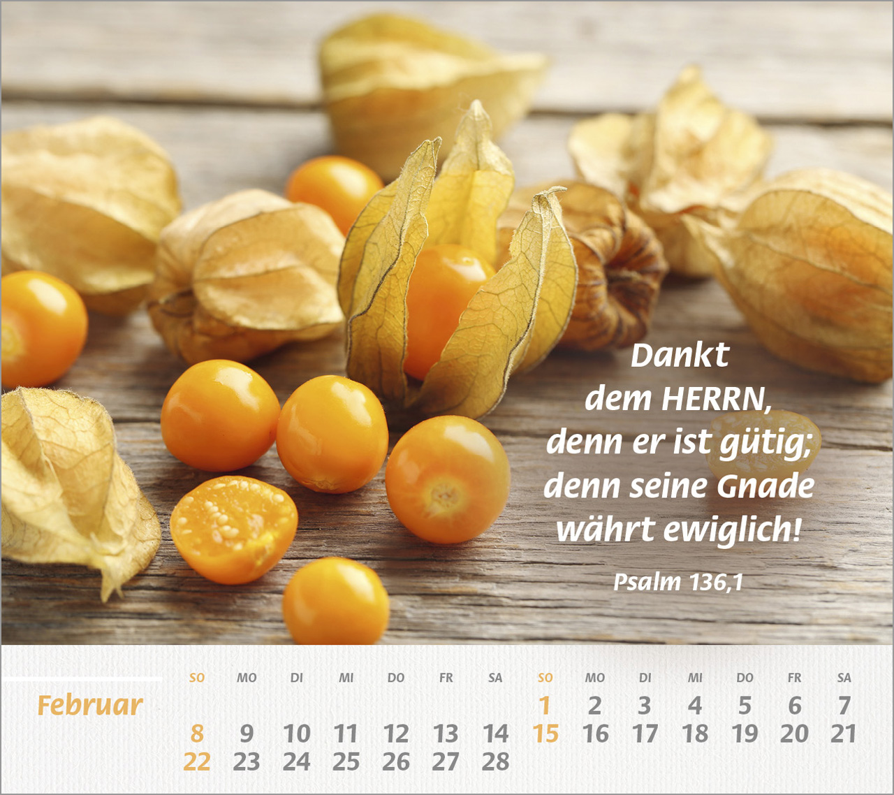 Du bist meine Stärke Großdruck-Tischkalender 2026