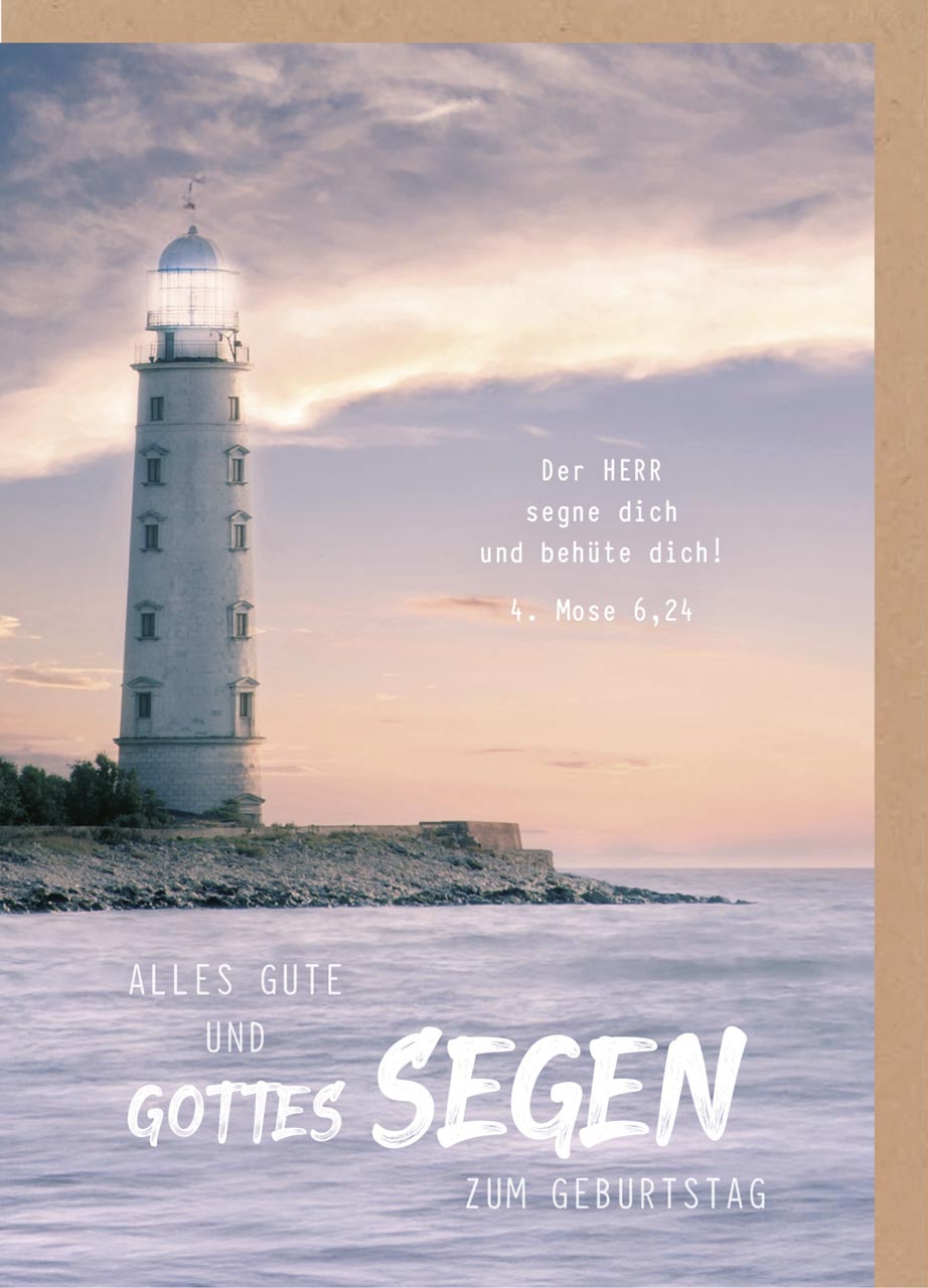 Faltkarte Leuchtturm Alles Gute