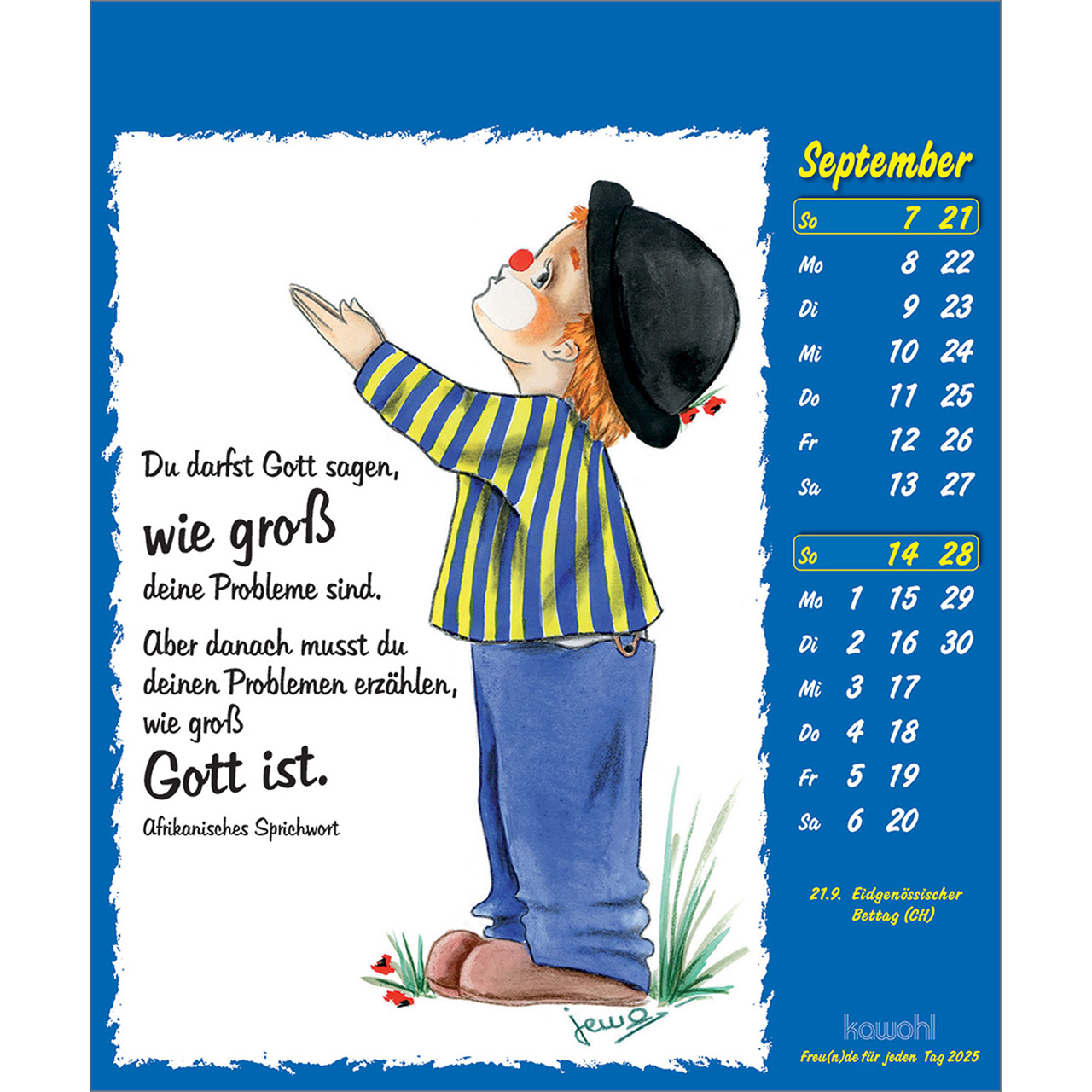 Freu(n)de für jeden Tag 2025 - Clown-Kalender