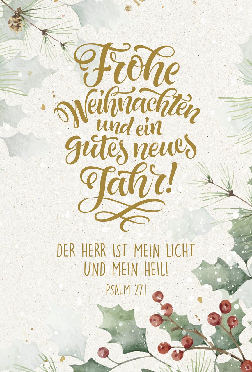 Minikarten Weihnachten mit Typografie