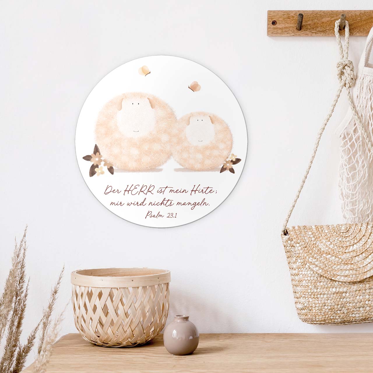 Wandschmuckbild Schafe 25 cm