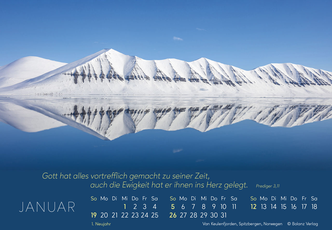 Ewigkeit in Herzen 2025 - Panoramakalender
