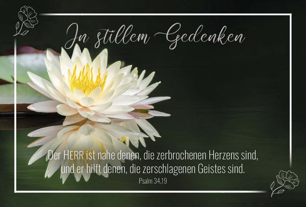Faltkarte Seerose Der Herr ist nahe denen