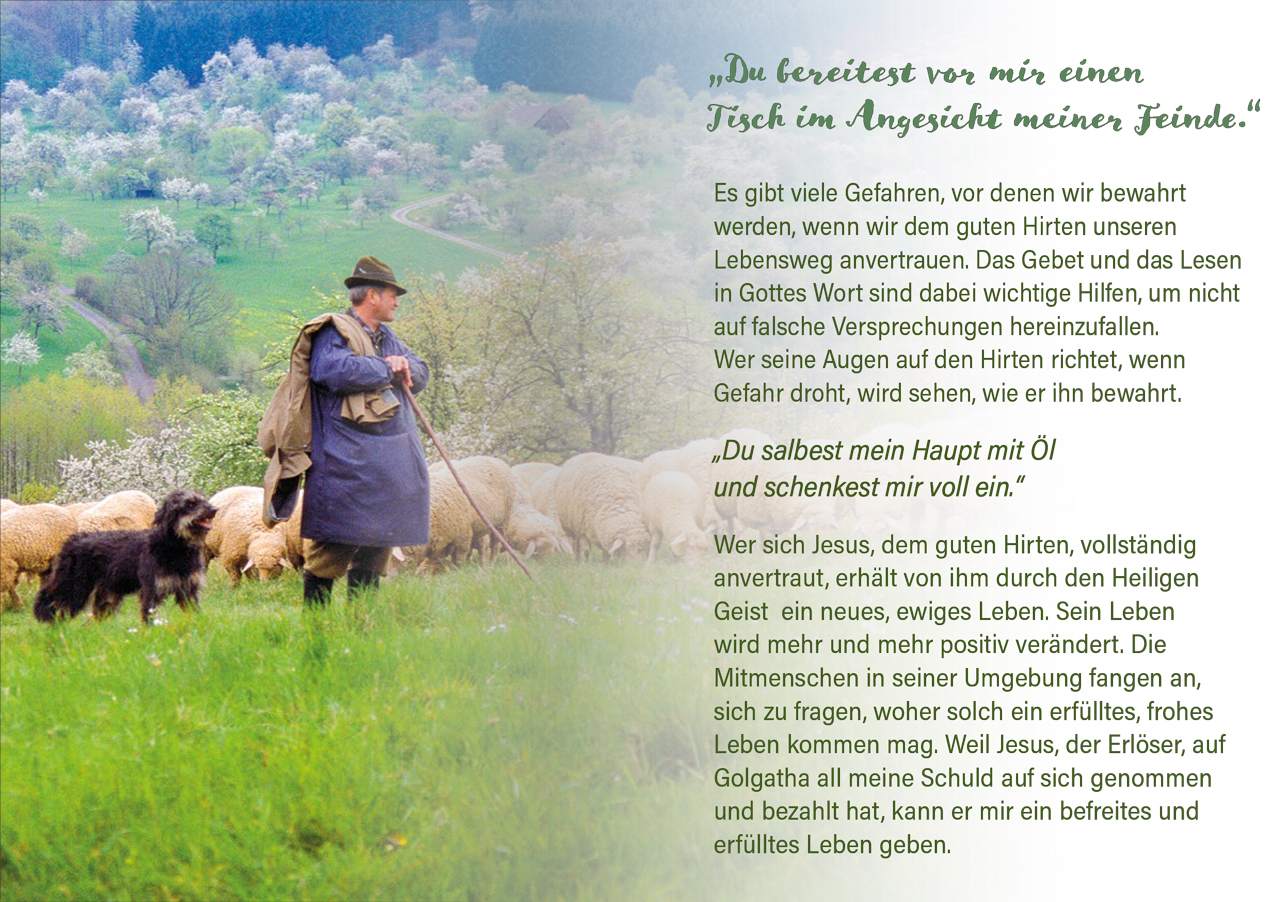 Grußheft Psalm 23 - für alle Tage