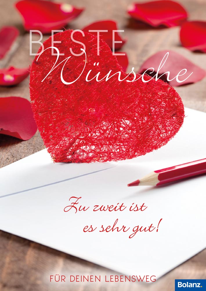 Grußheft – Hochzeit