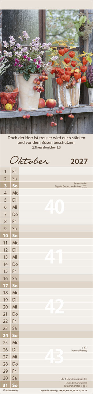 Von Mir zu Dir 2027 – Streifenterminkalender