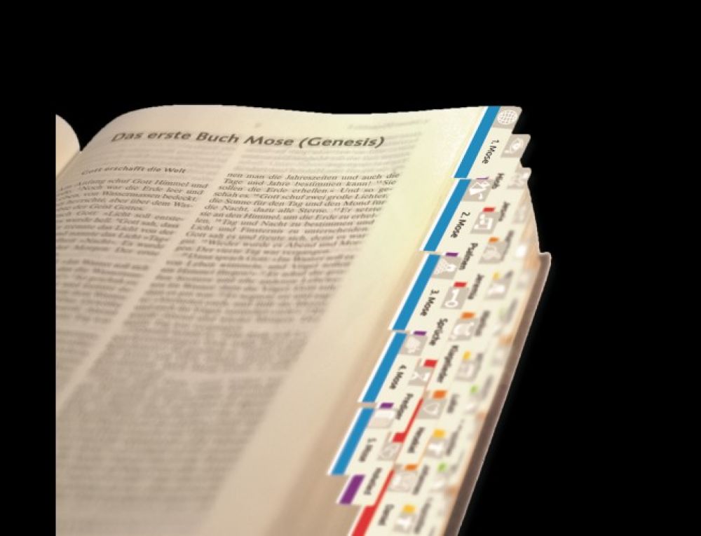 Das Bibel-Griffregister mit Symbolen