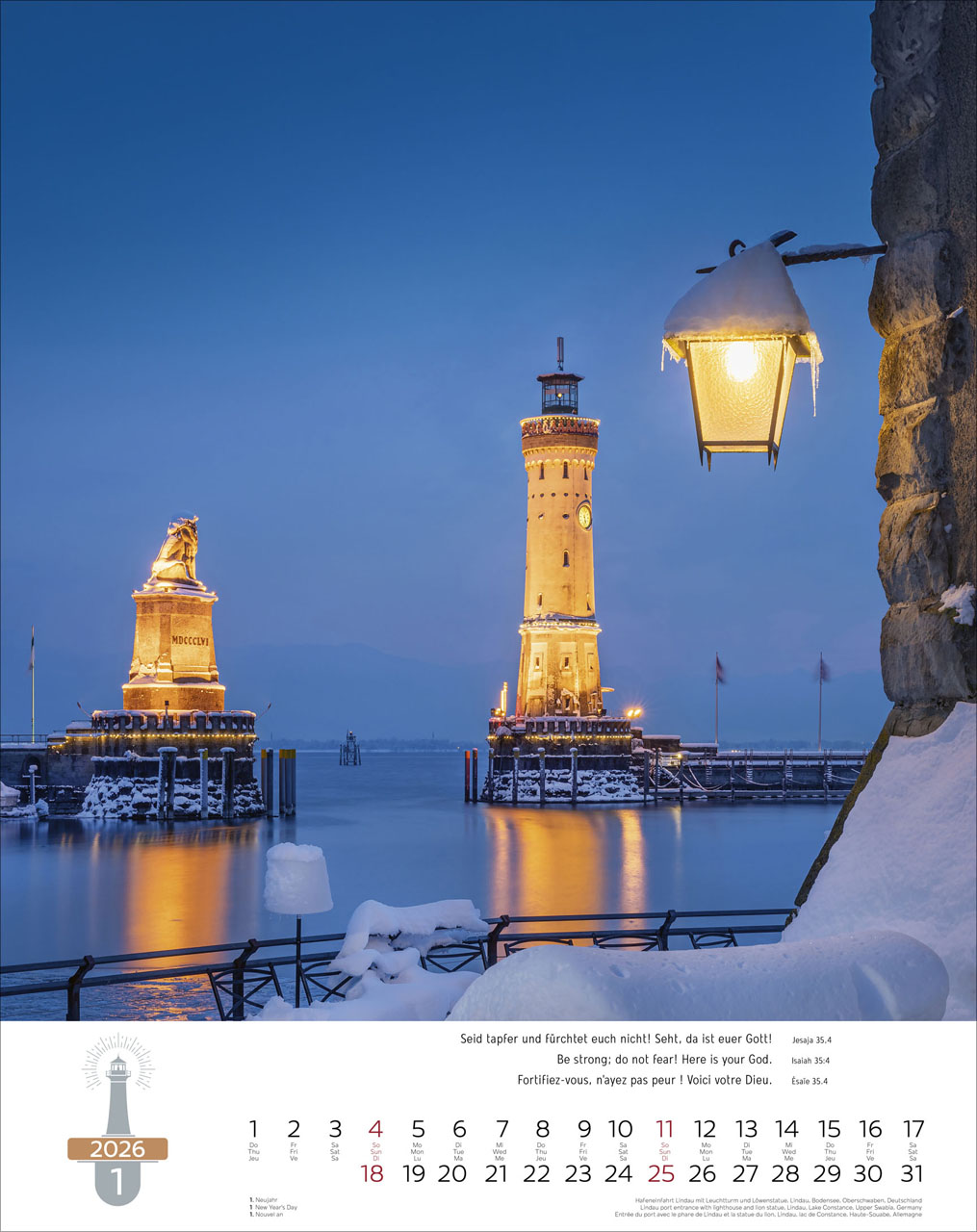 Leuchttürme 2026 - Super Wandkalender