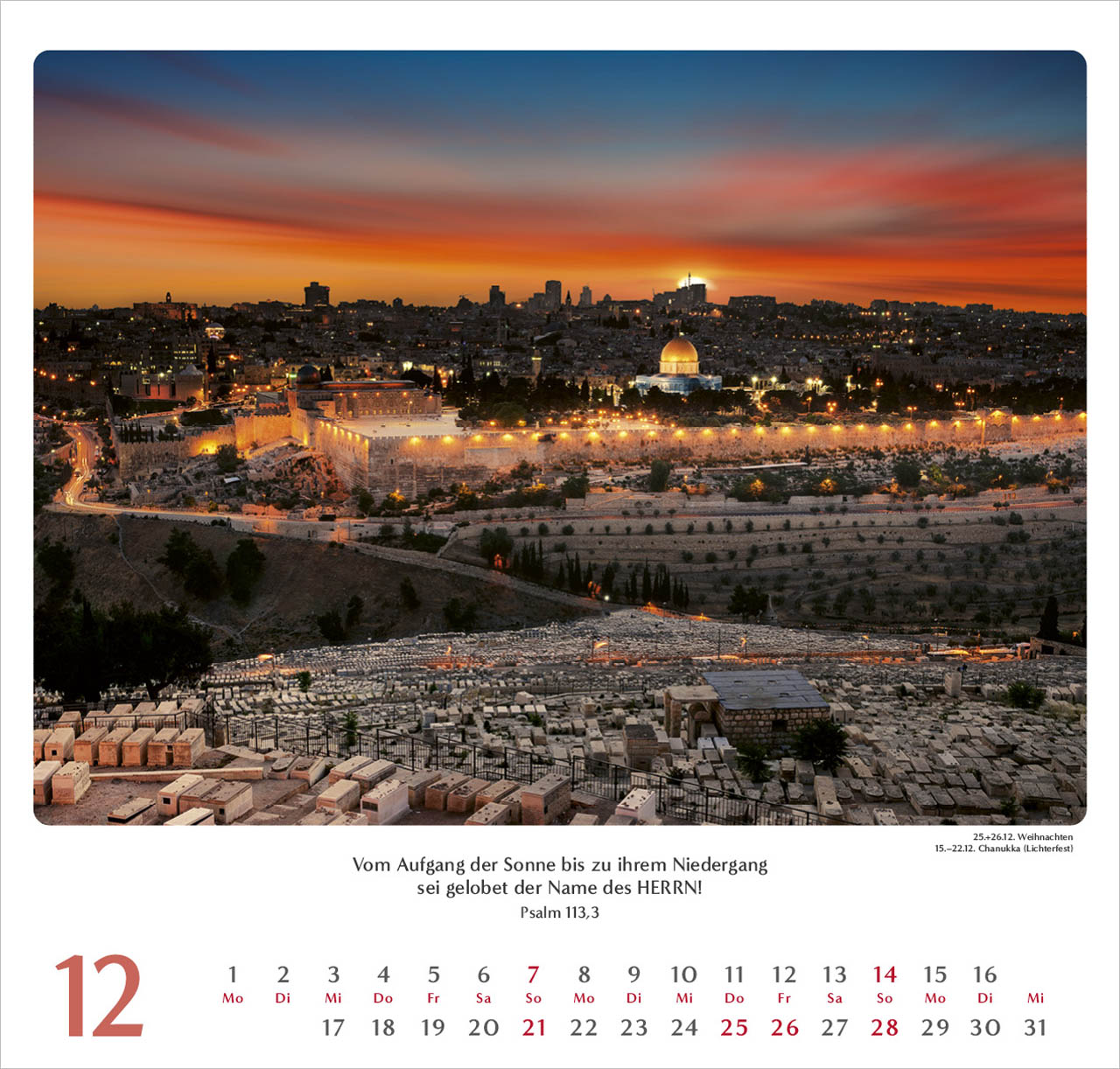 Geliebtes Israel Wandkalender