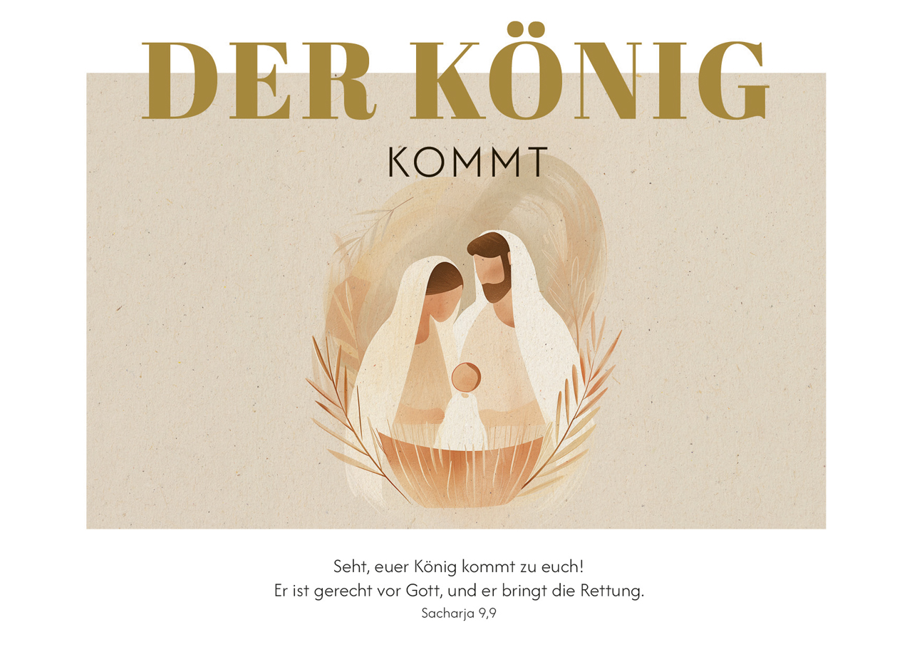 Postkarte Der König kommt