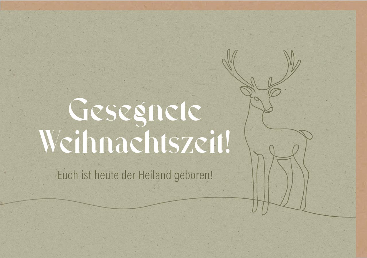 Faltkarte Gesegnete Weihnachtszeit