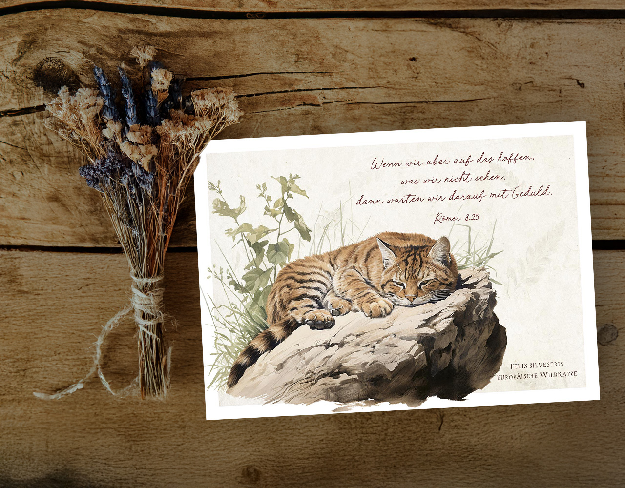 Postkarte Wildkatze